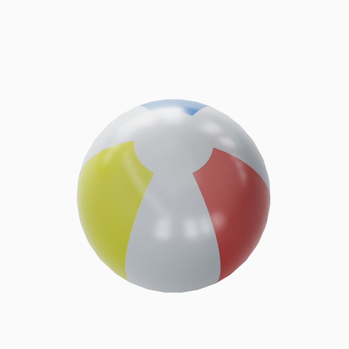 Beach Ball 02 Low-poly 3D model_3