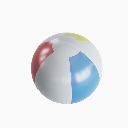 Beach Ball 02 Low-poly 3D model