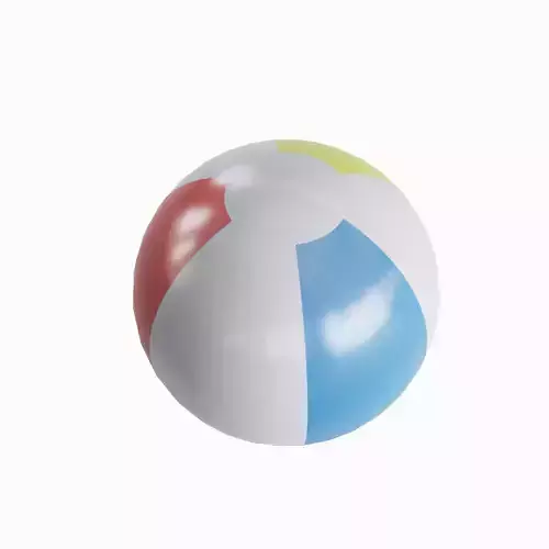 Beach Ball 02 Low-poly 3D model