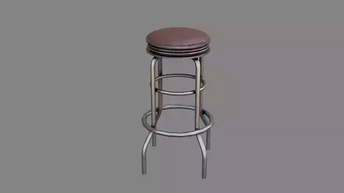 Bowling chair Low-poly 3D model