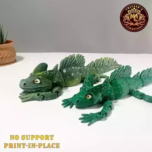 Flexi Basiliscus Lizard No-support Cute Articulate