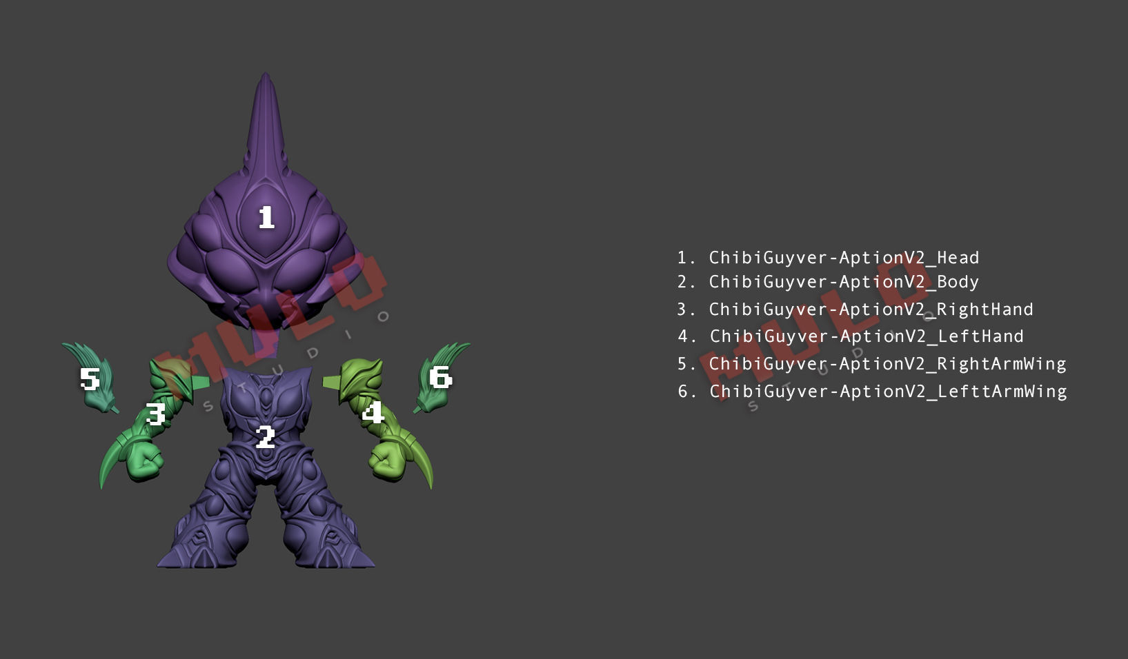 Chibi Guyver-Aption 3D print model_3