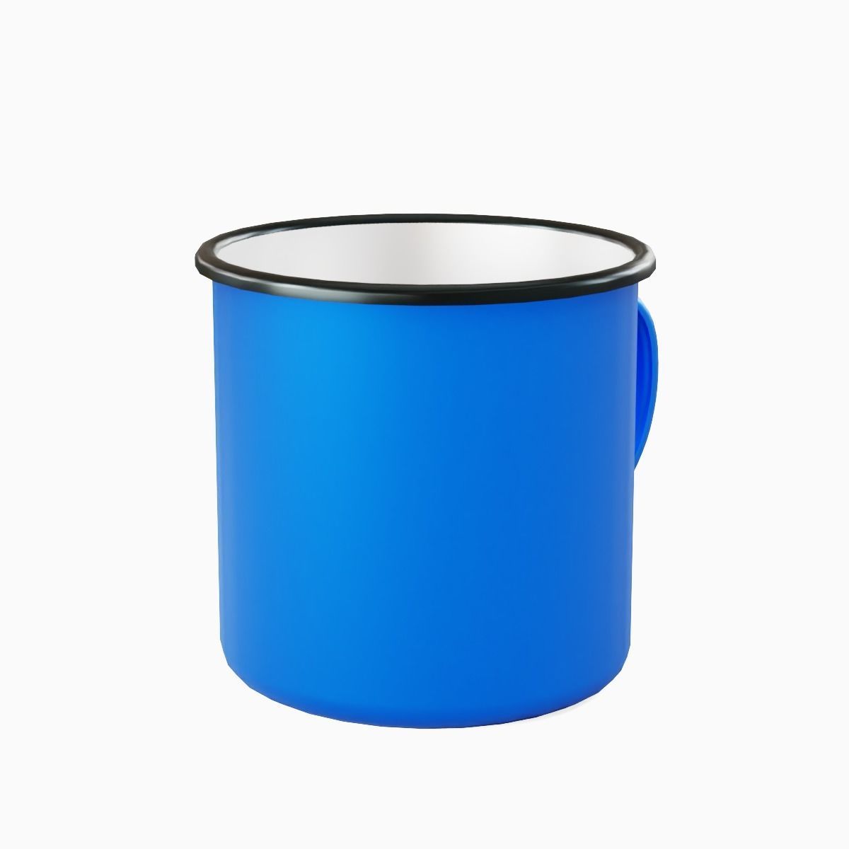 Iron Mug 04 Low-poly 3D model_9