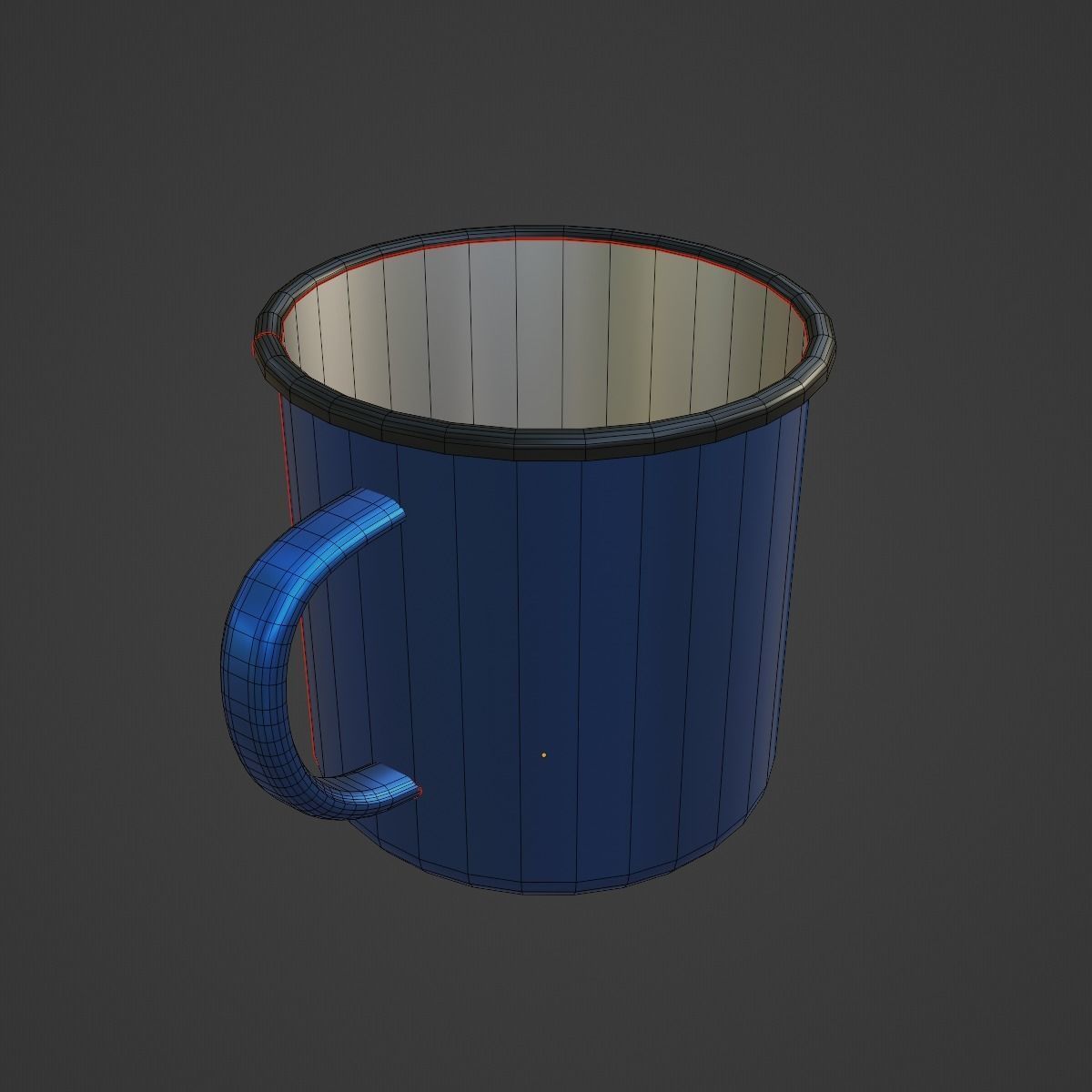 Iron Mug 04 Low-poly 3D model_11