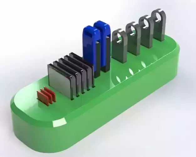USB Type A-C SD Card Holder 3D print model