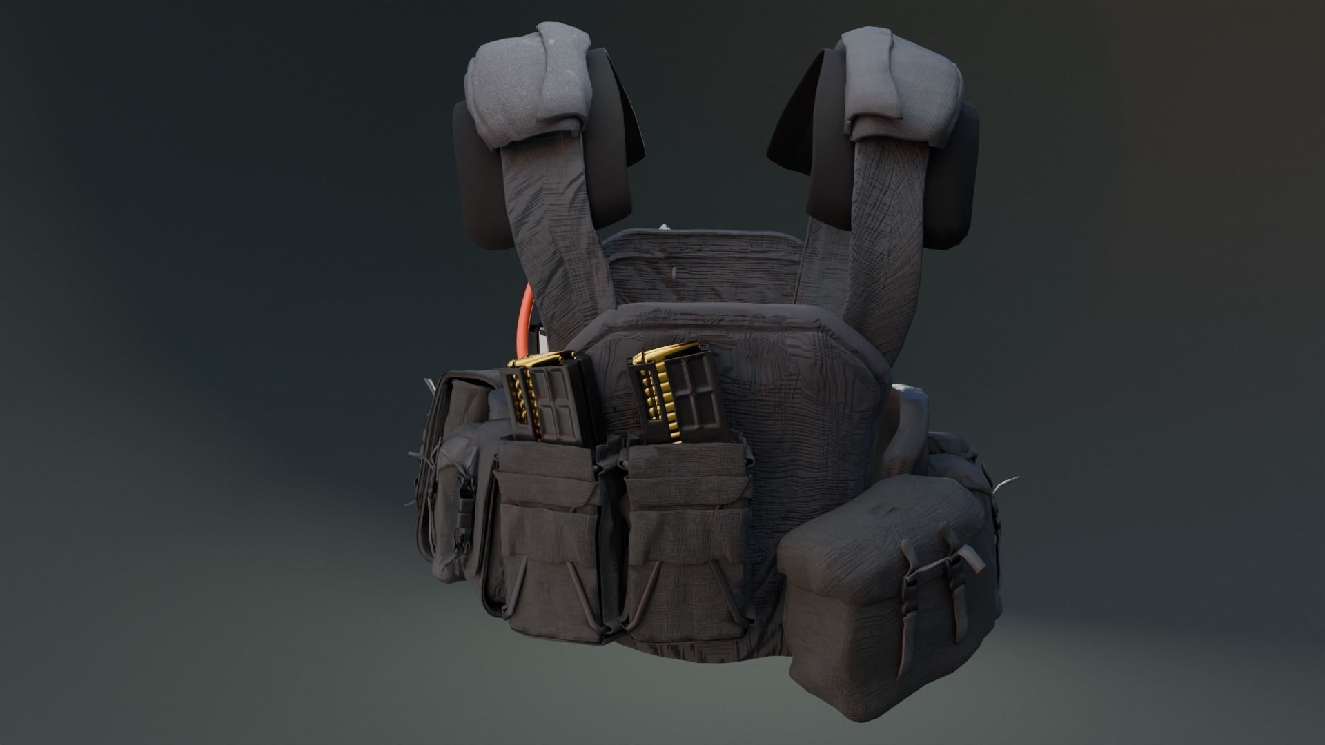 3D military waist pack model 3D model_5