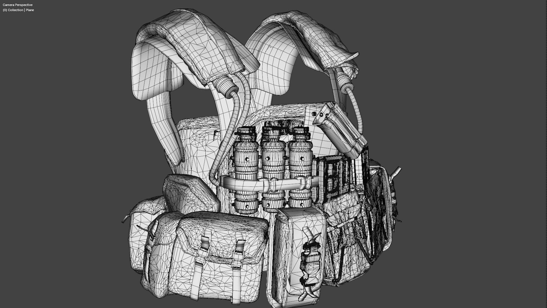 3D military waist pack model 3D model_15