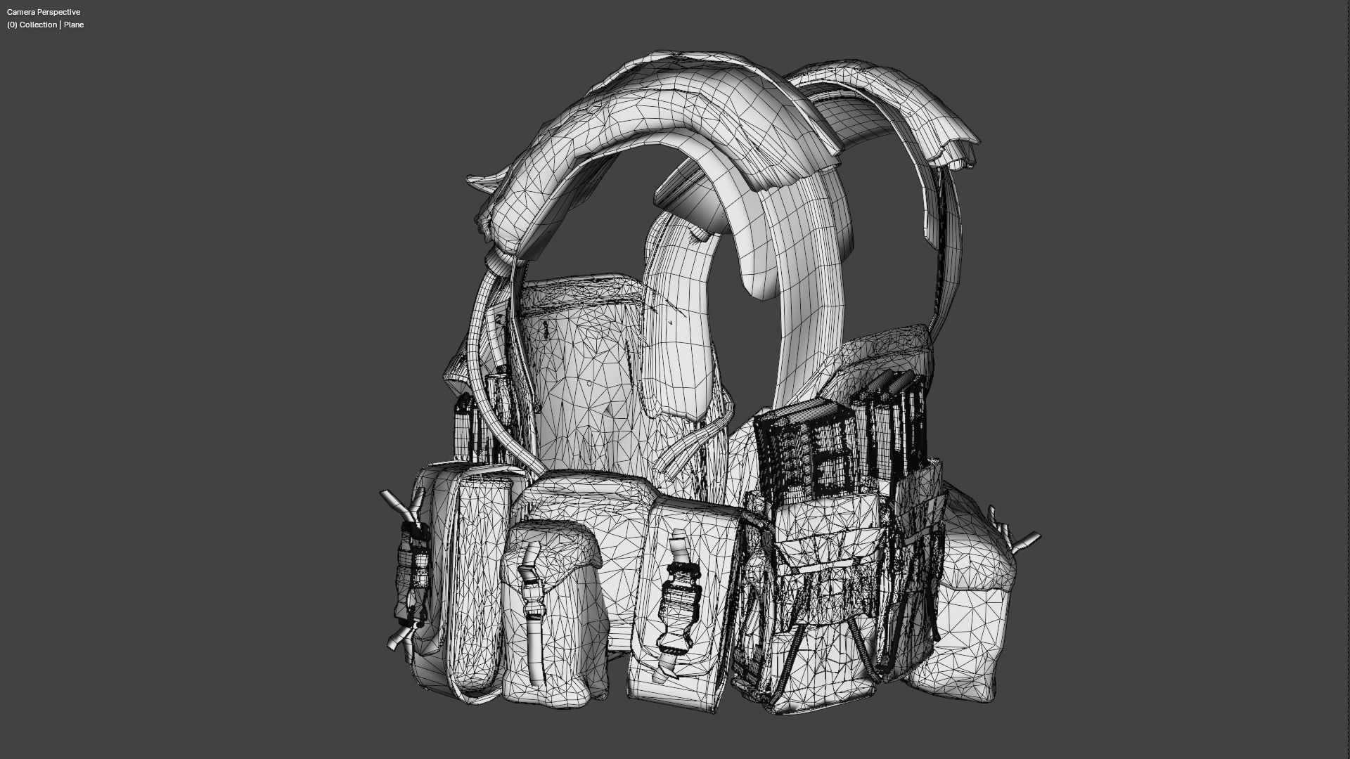 3D military waist pack model 3D model_13