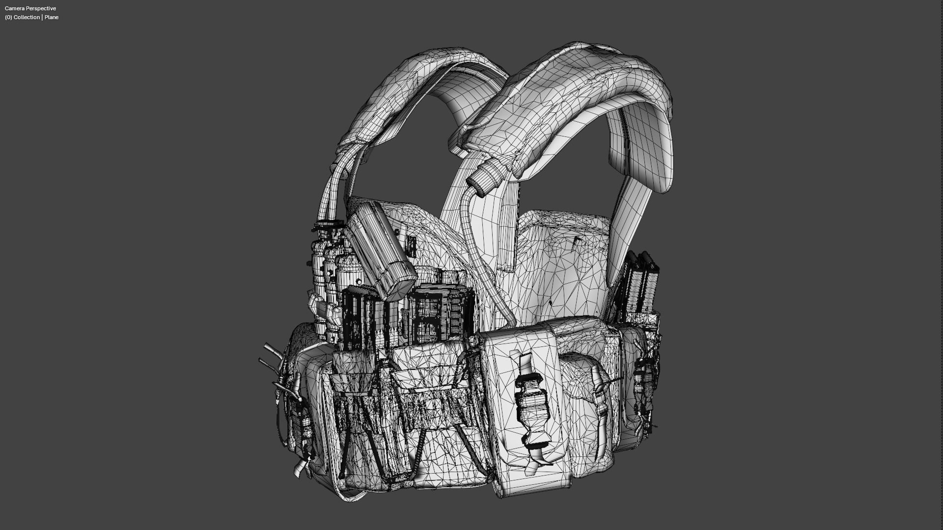 3D military waist pack model 3D model_10