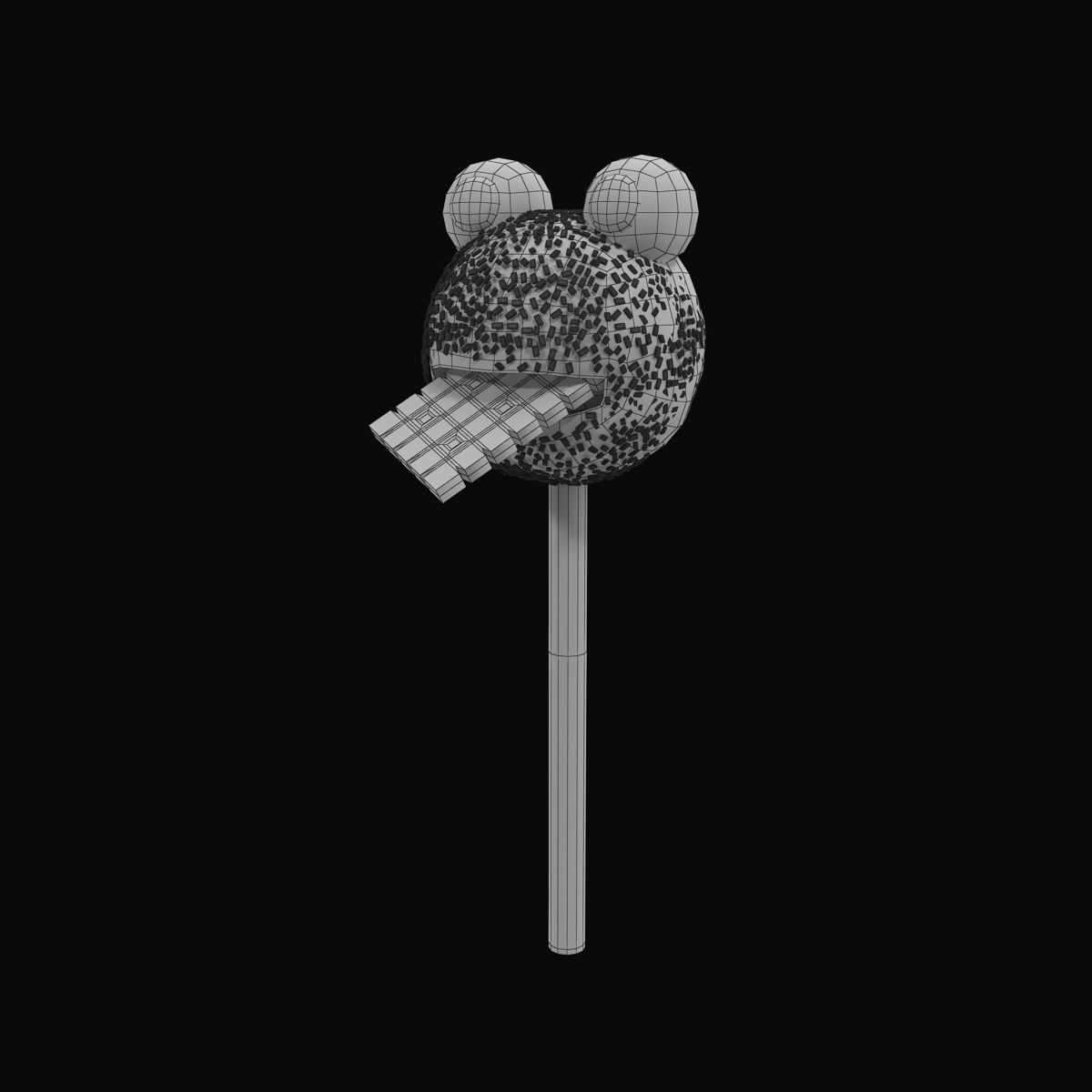 Cake Pop Monster Low-poly 3D model_23