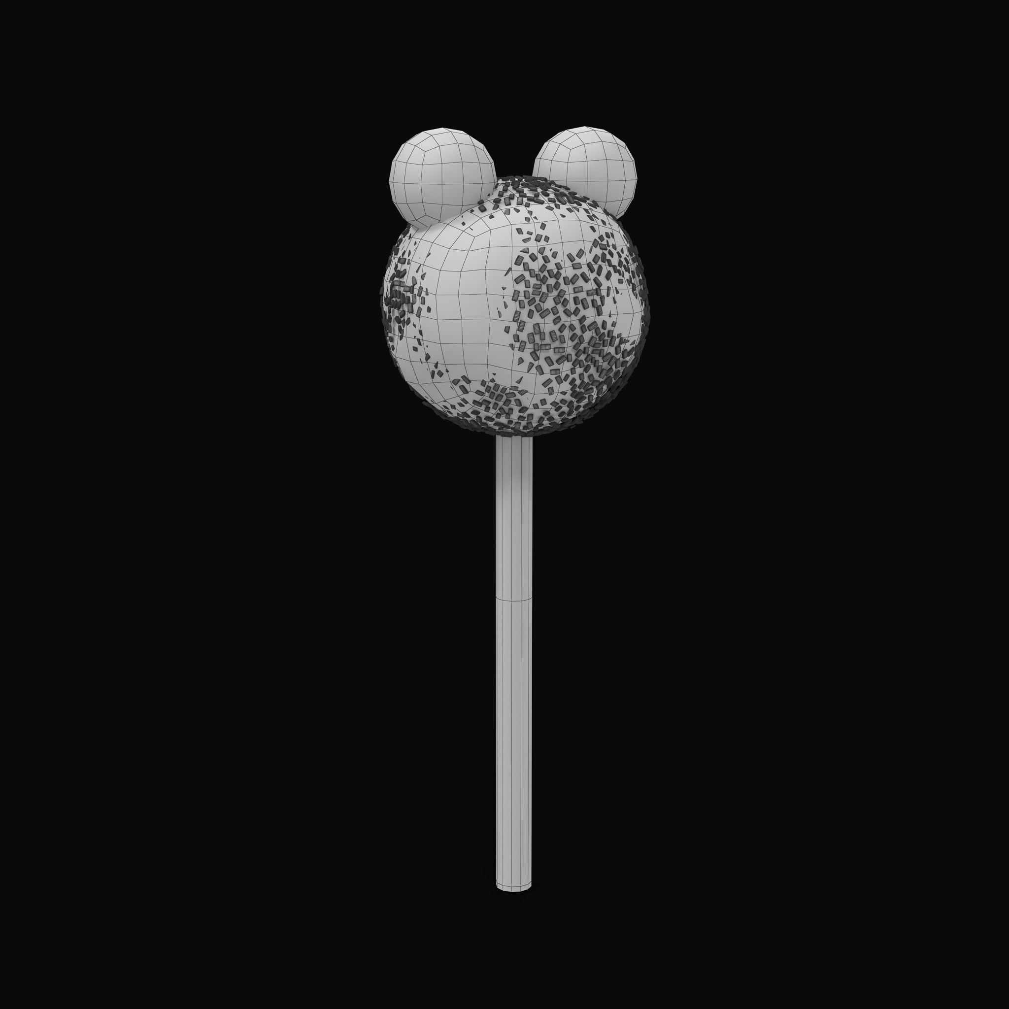 Cake Pop Monster Low-poly 3D model_9