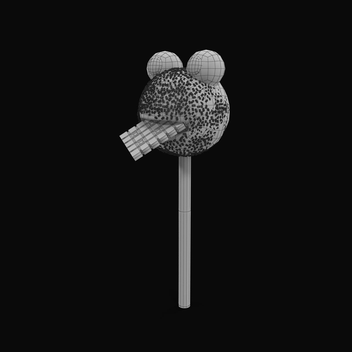 Cake Pop Monster Low-poly 3D model_30