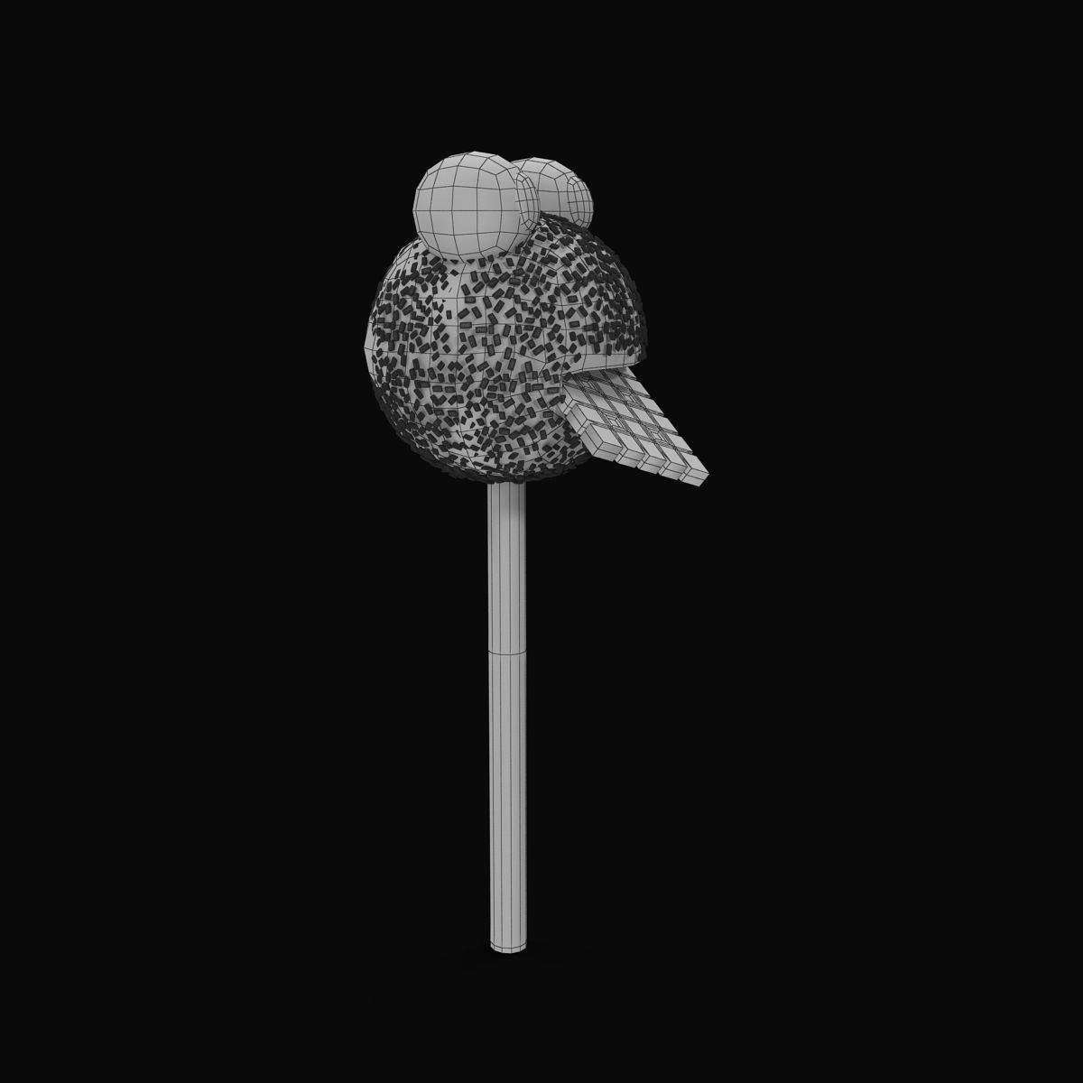 Cake Pop Monster Low-poly 3D model_32