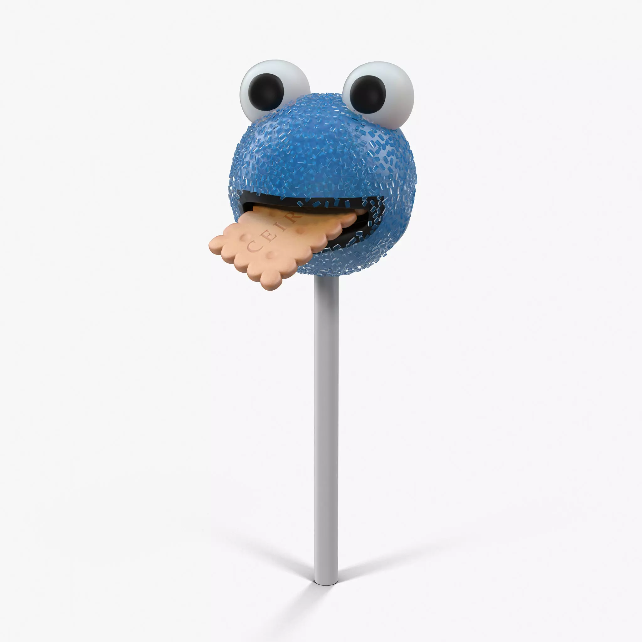 Cake Pop Monster Low-poly 3D model_0