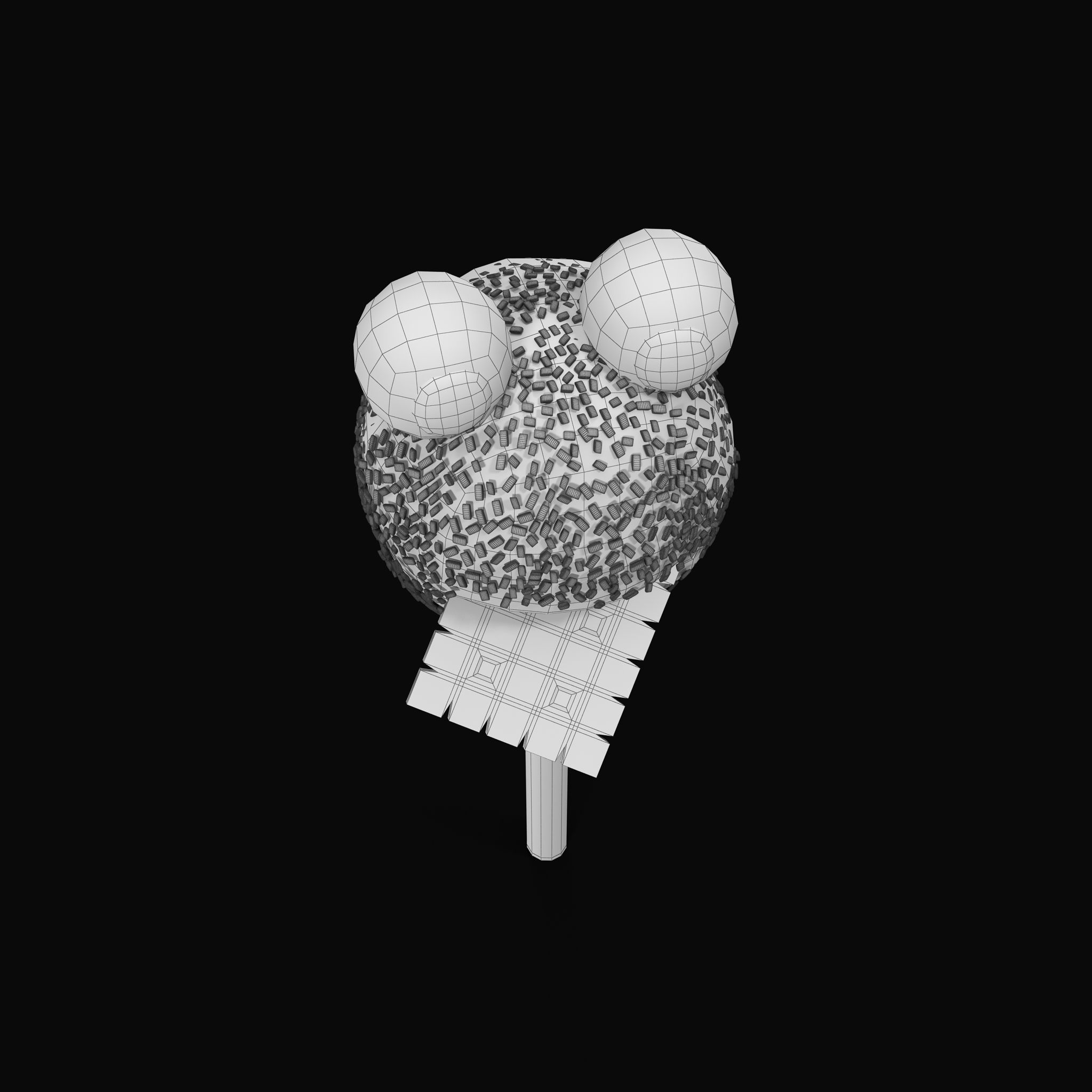 Cake Pop Monster Low-poly 3D model_8