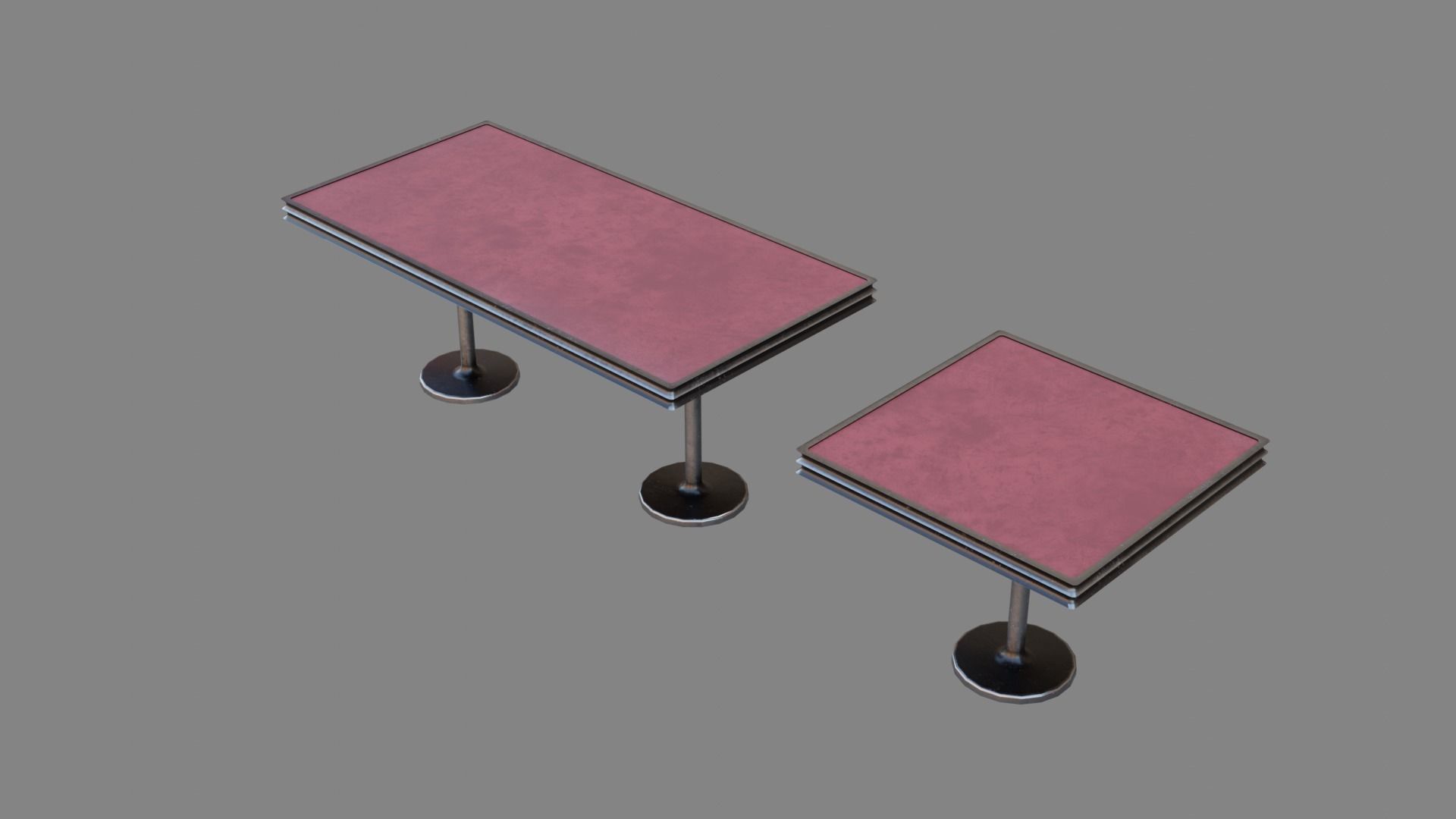 Bowling tables Low-poly 3D model_4