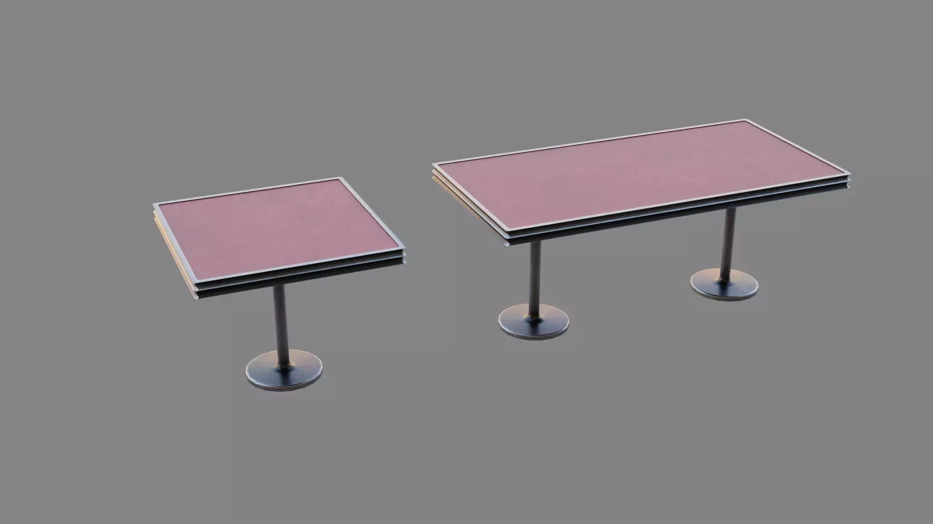 Bowling tables Low-poly 3D model_0