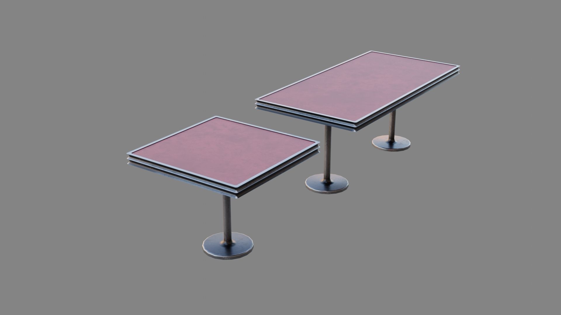 Bowling tables Low-poly 3D model_3