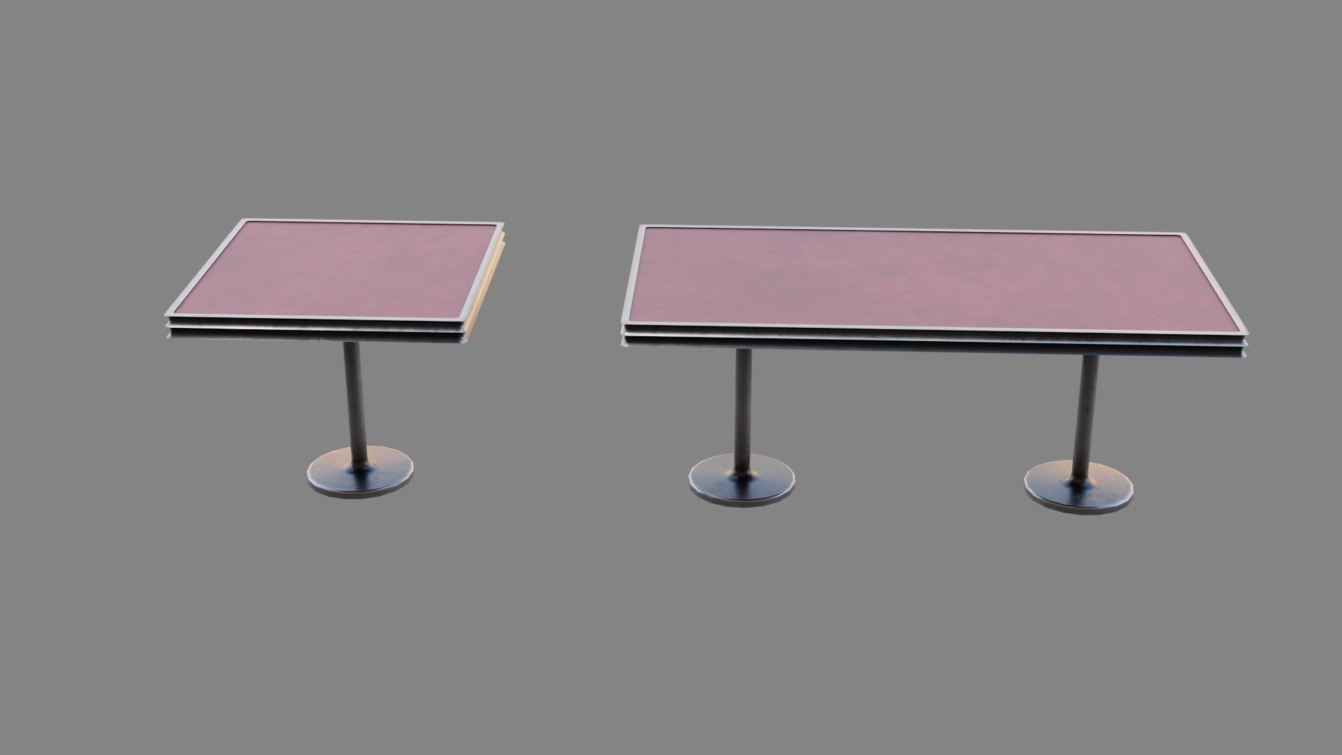 Bowling tables Low-poly 3D model_2