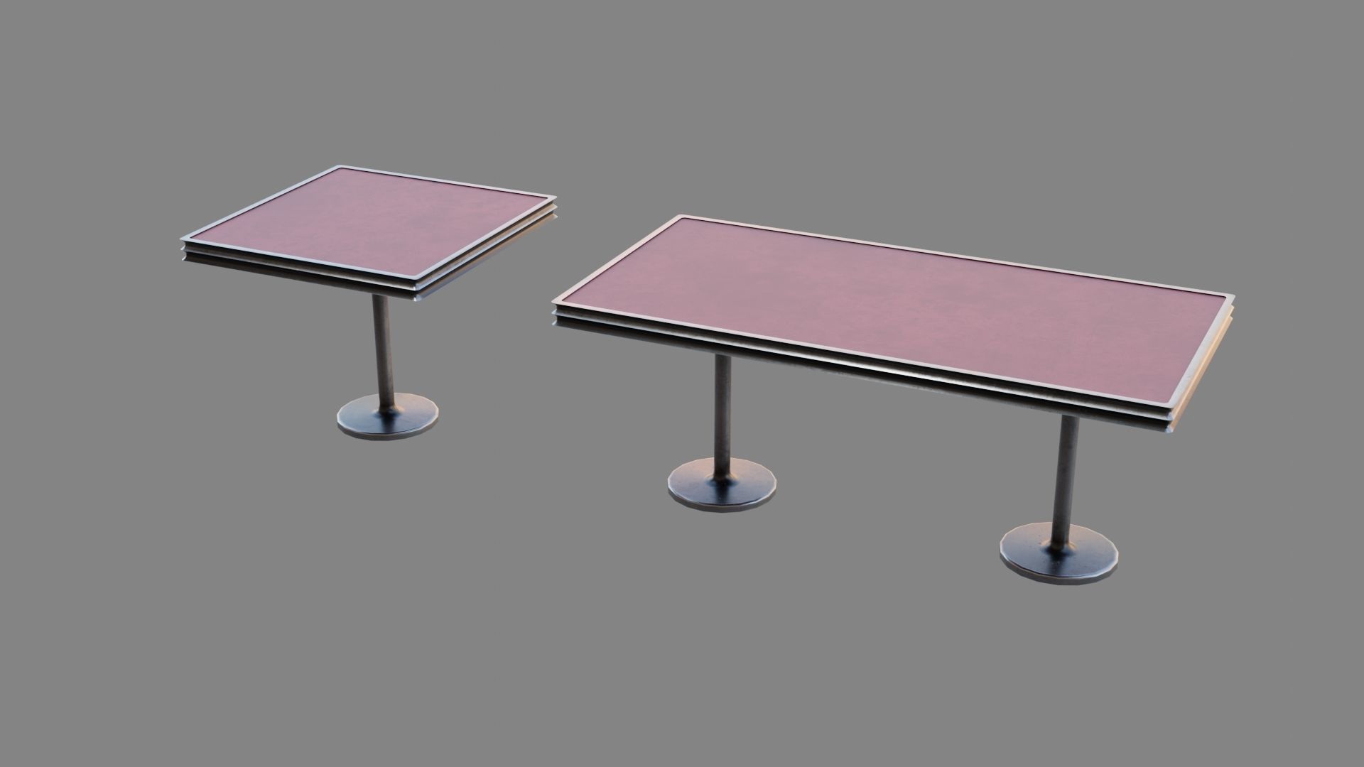 Bowling tables Low-poly 3D model_1