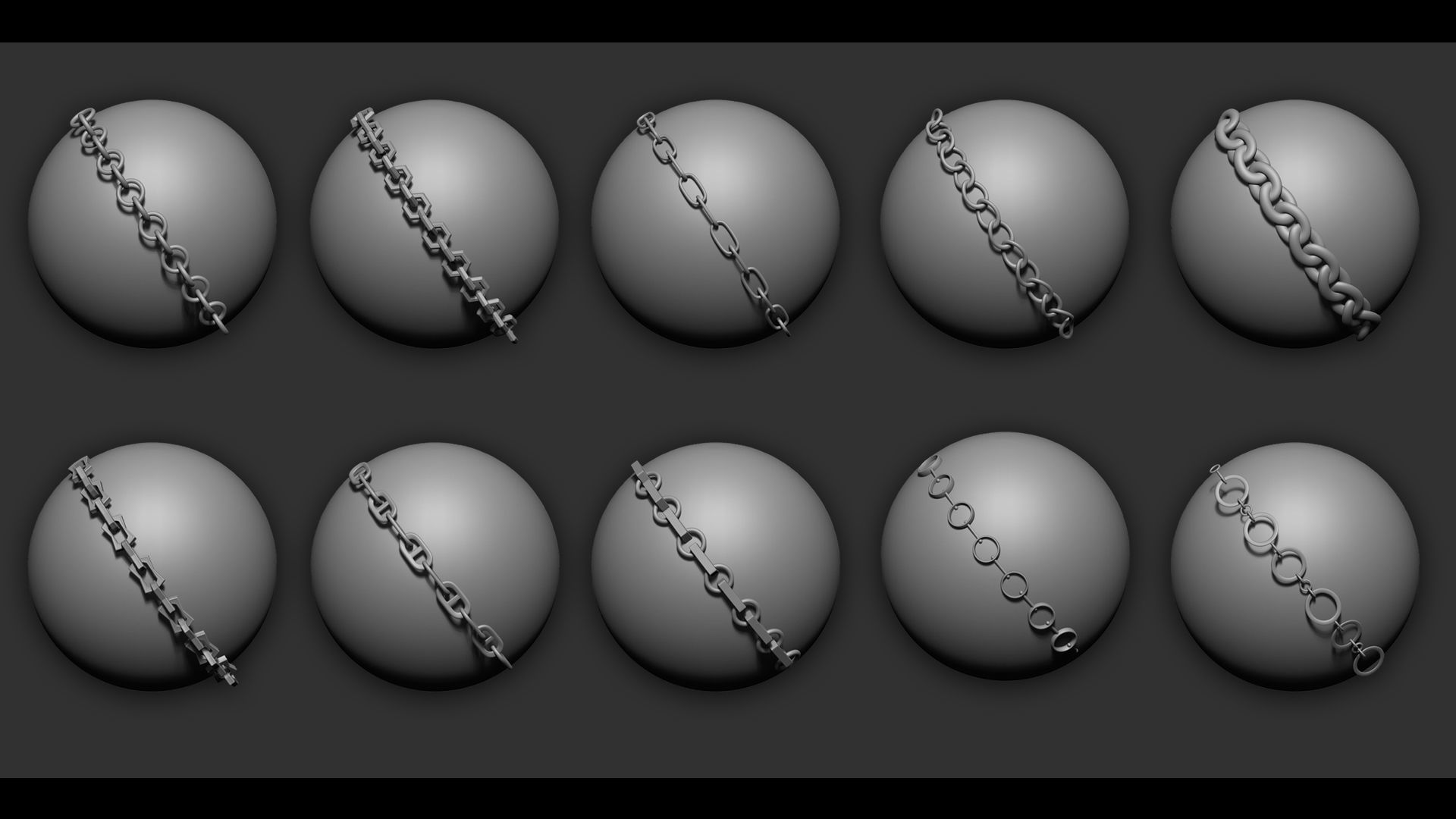 Zbrush Curve 120 Brushes Bundle 20 OFF 3D model_8