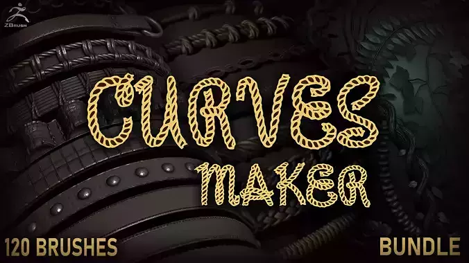 Zbrush  Curve 120 Brushes Bundle 20 OFF 3D model