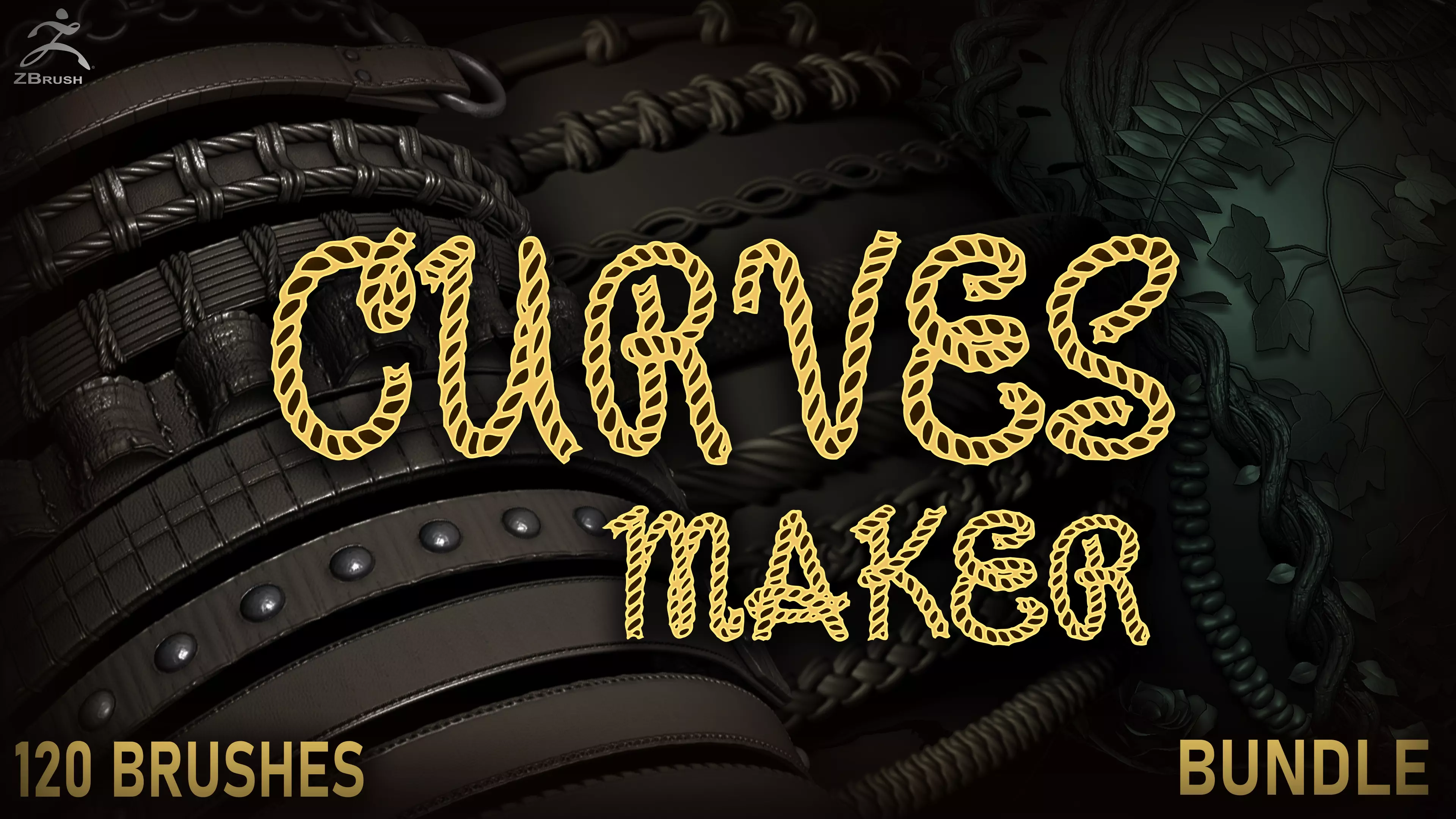Zbrush Curve 120 Brushes Bundle 20 OFF 3D model_0