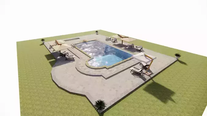 Swimming pool 3D model