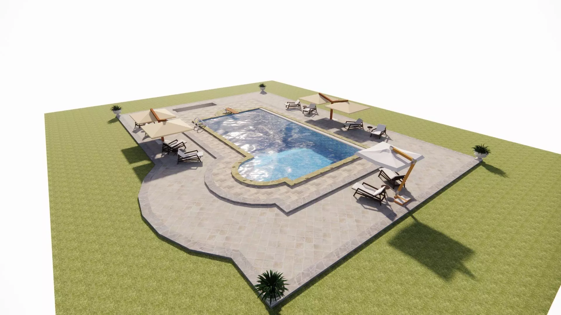Swimming pool 3D model_0