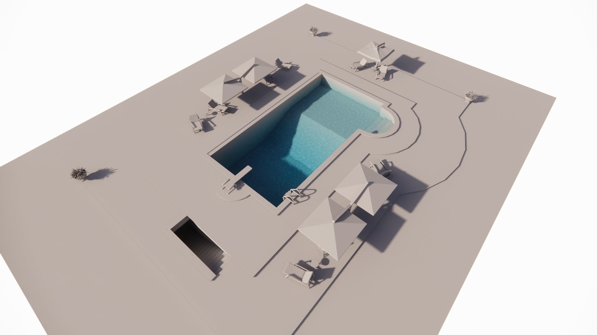 Swimming pool 3D model_19