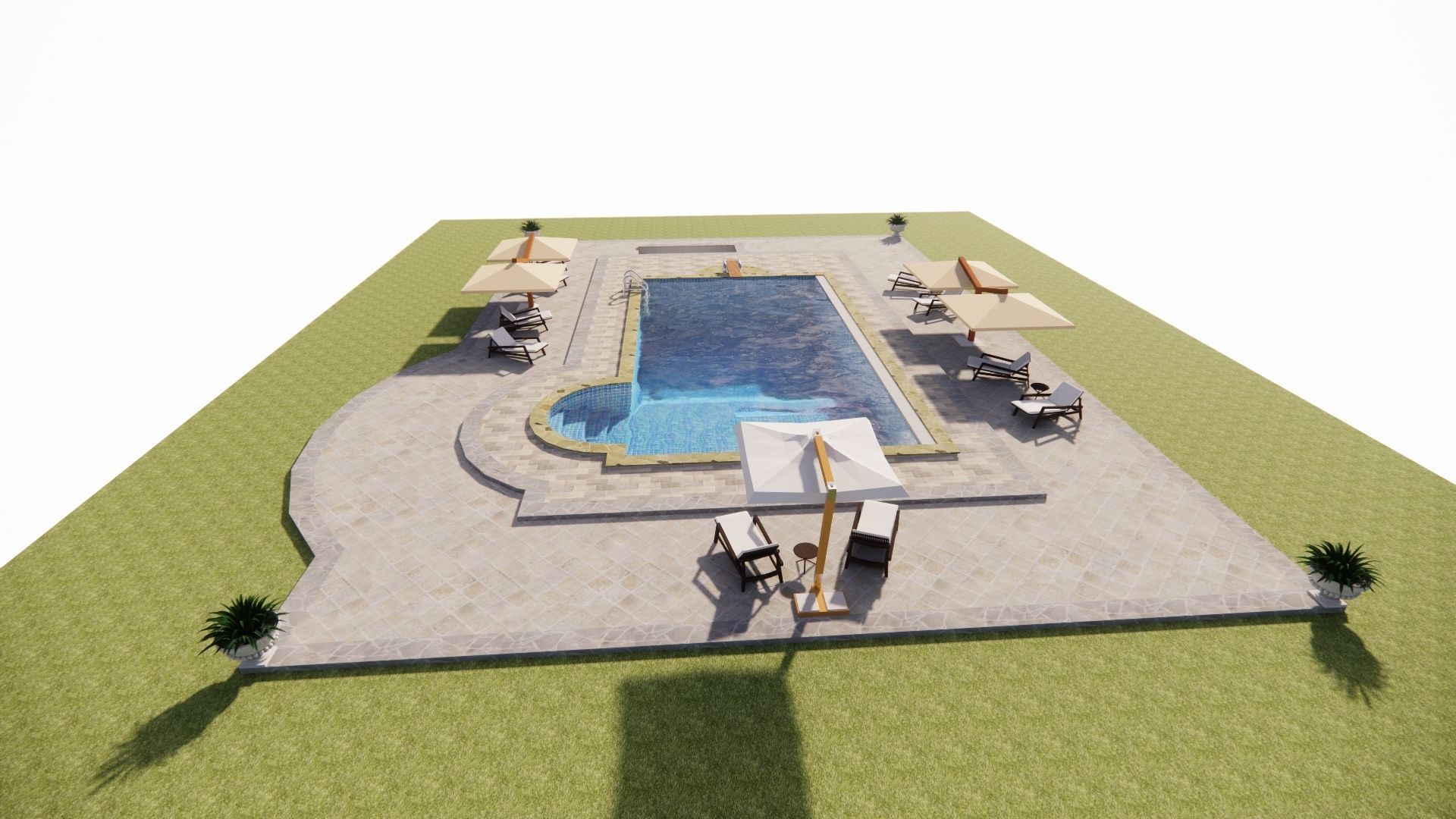Swimming pool 3D model_8