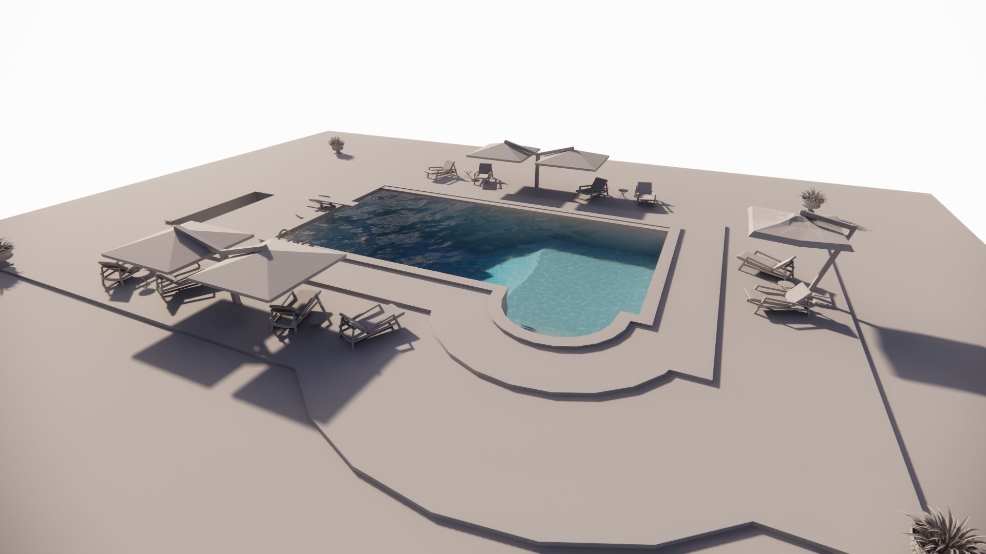 Swimming pool 3D model_17