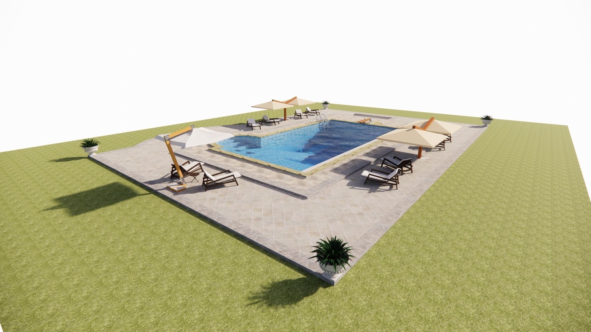 Swimming pool 3D model_7
