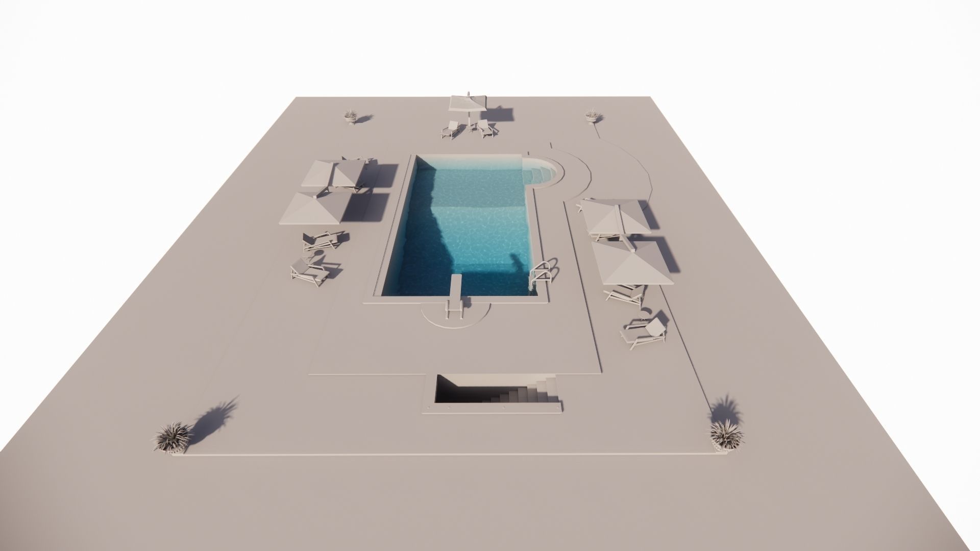 Swimming pool 3D model_11