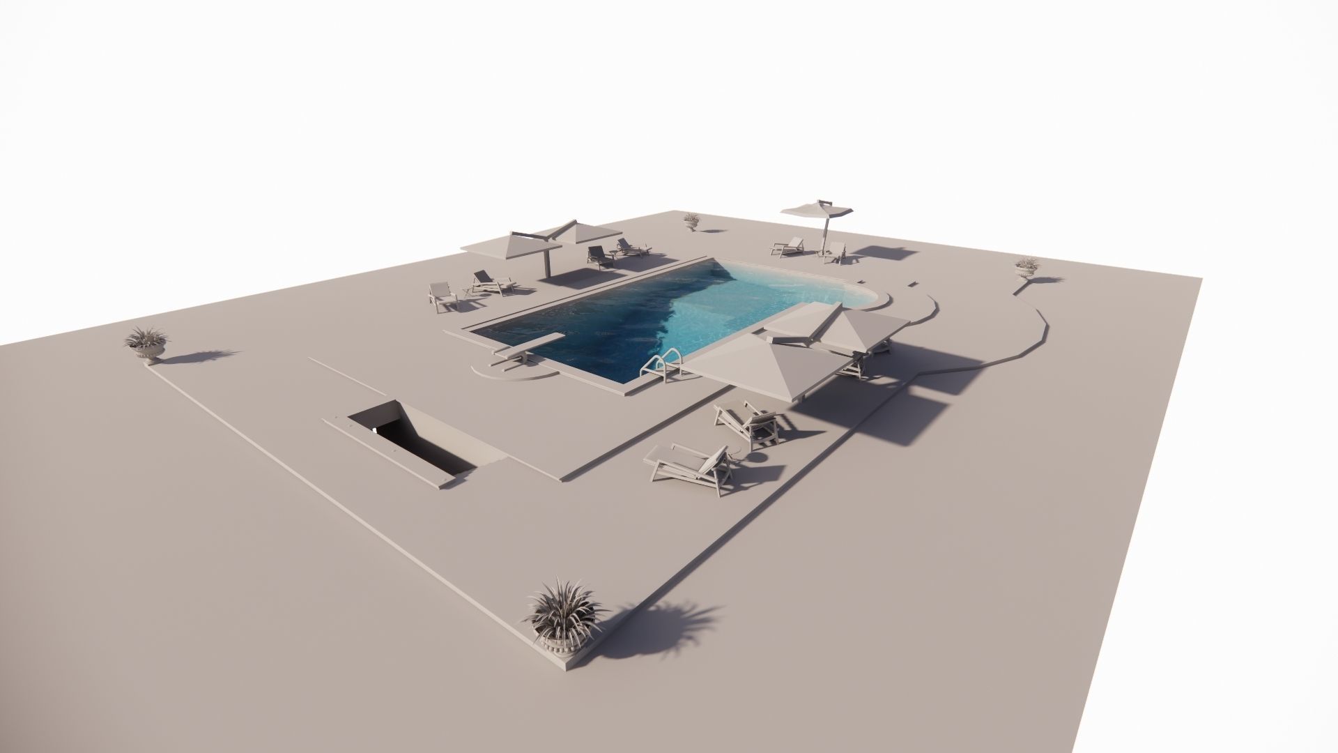 Swimming pool 3D model_18