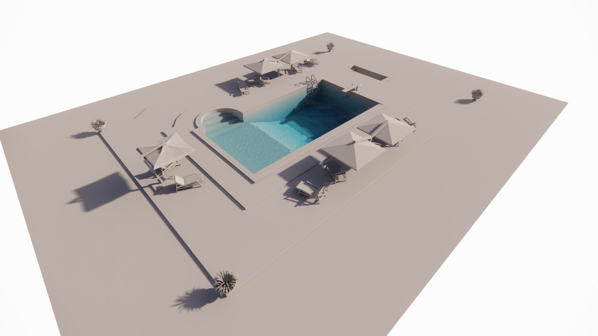Swimming pool 3D model_14