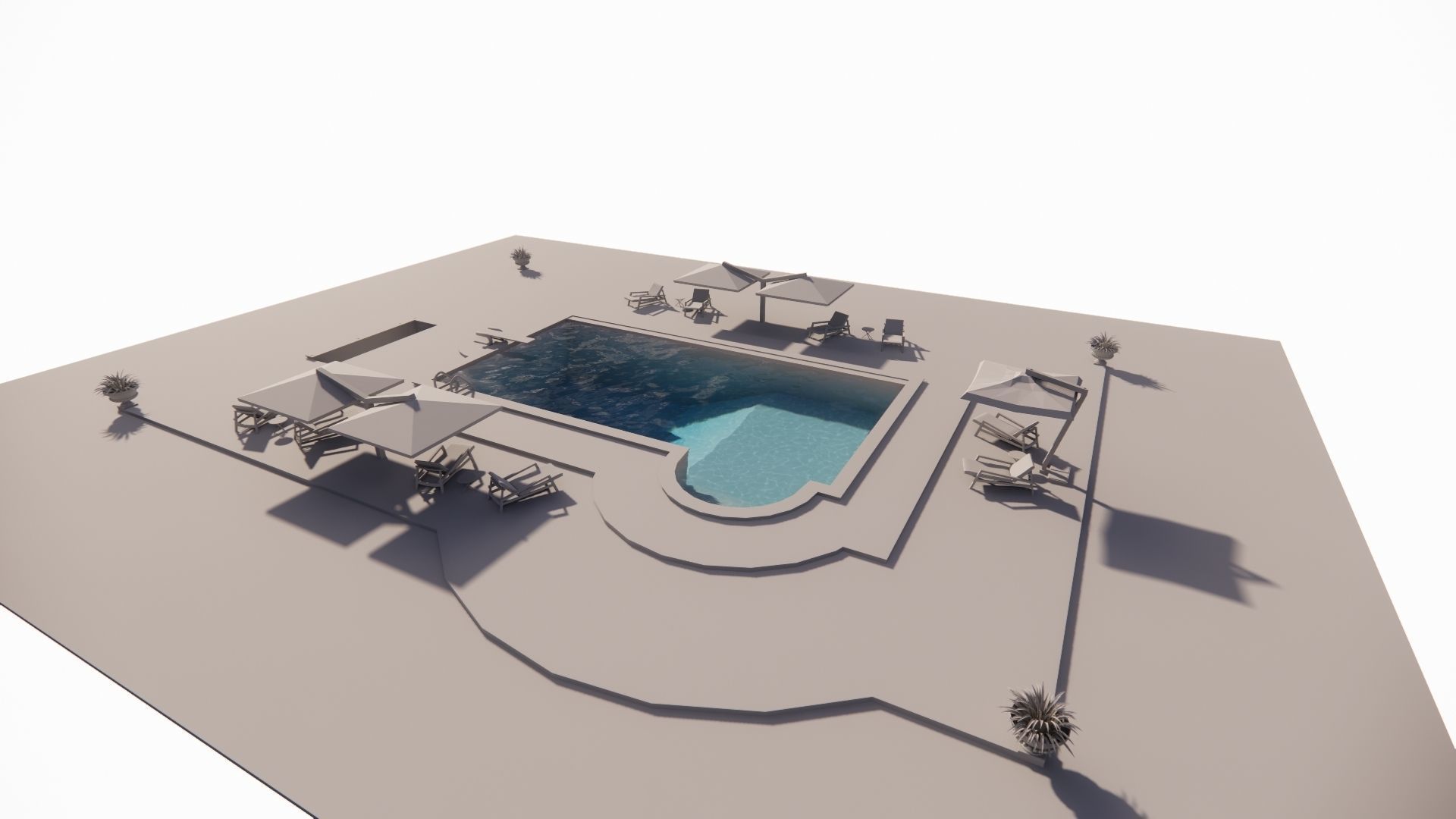 Swimming pool 3D model_9