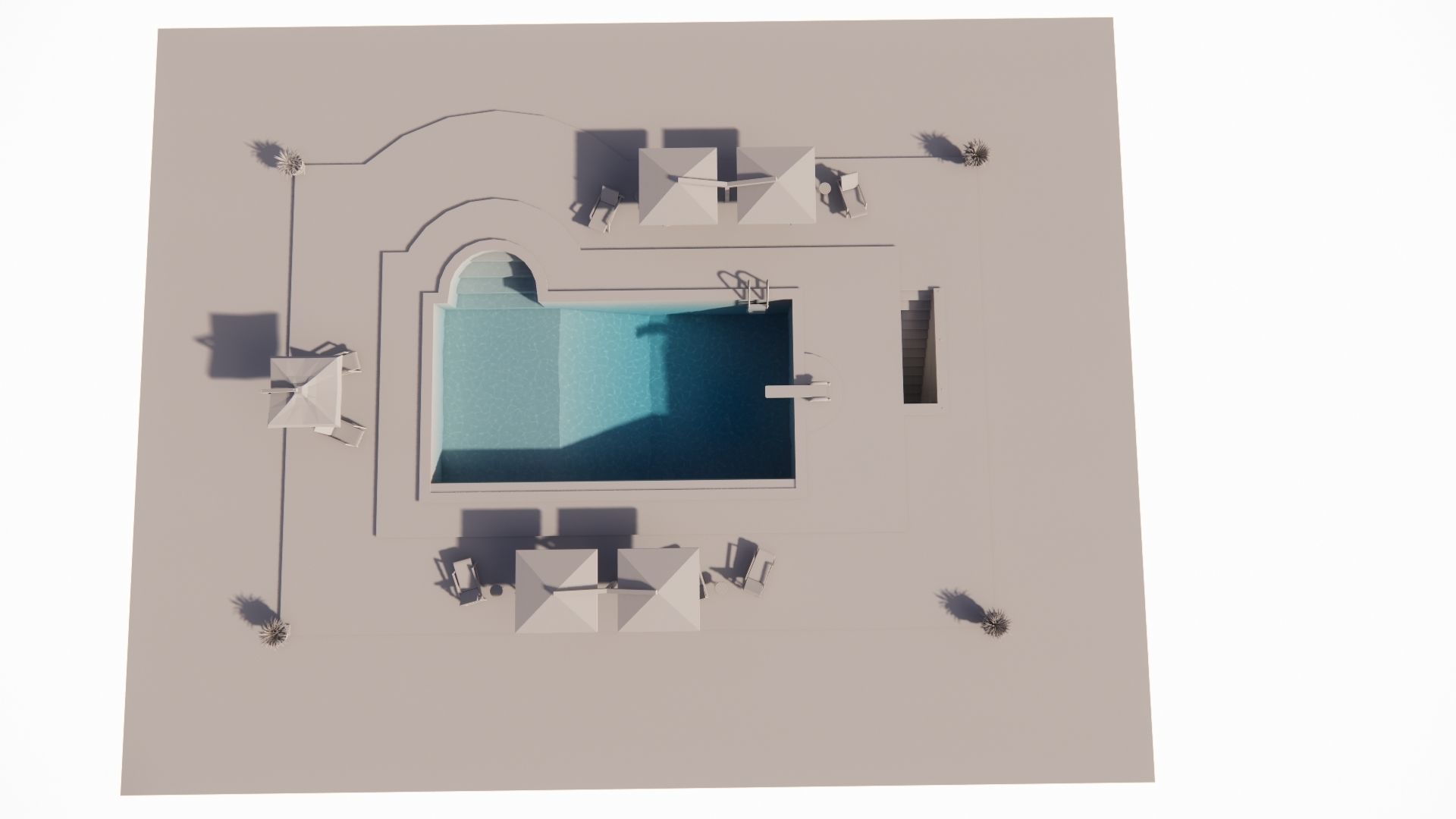 Swimming pool 3D model_13