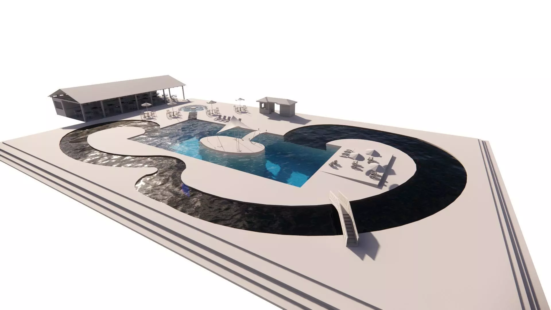 Swimming pool 3D model_0
