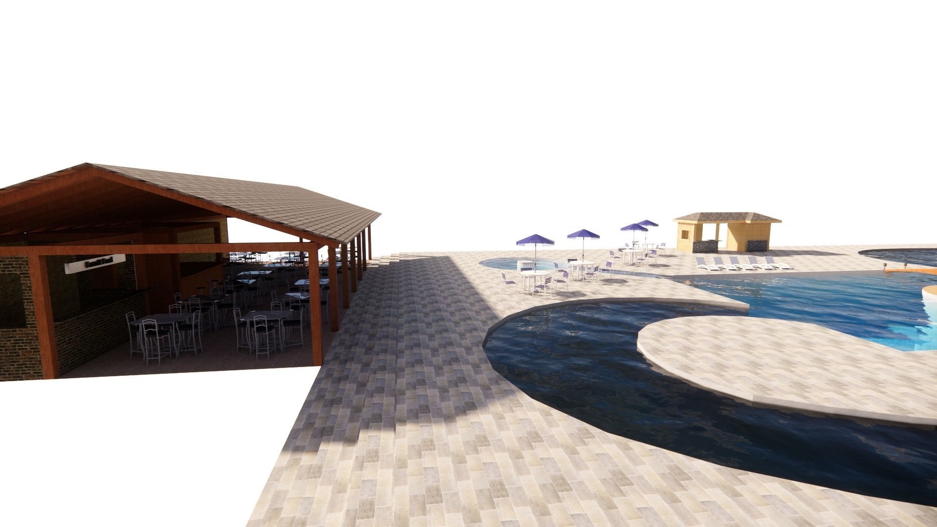 Swimming pool 3D model_8
