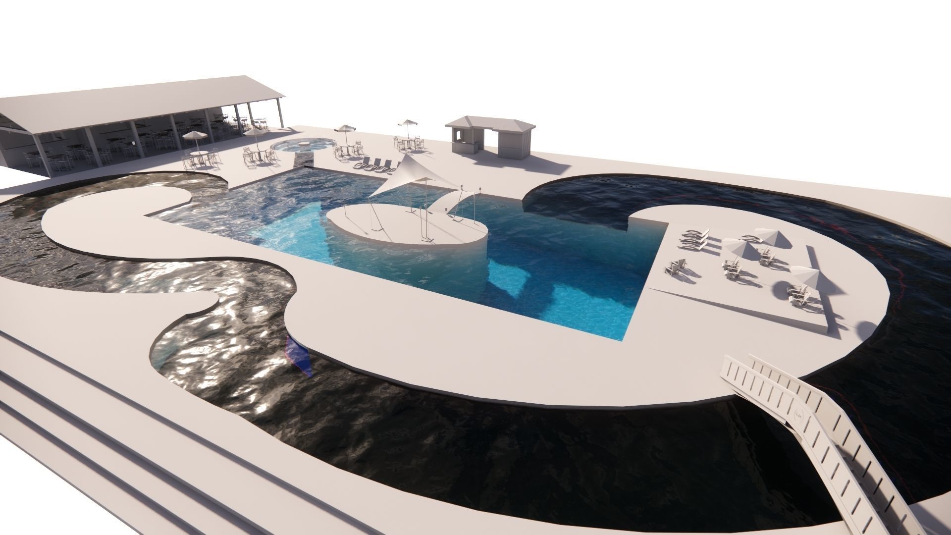 Swimming pool 3D model_22