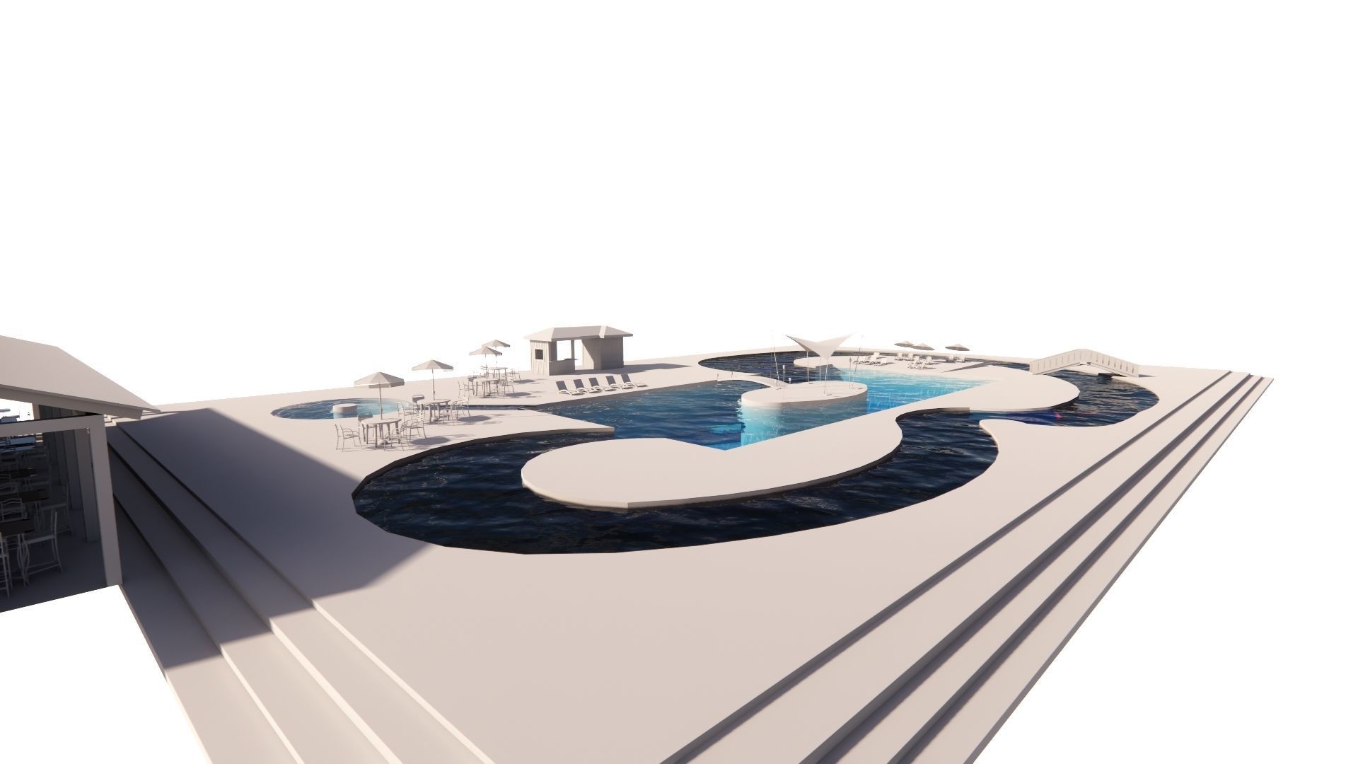 Swimming pool 3D model_13