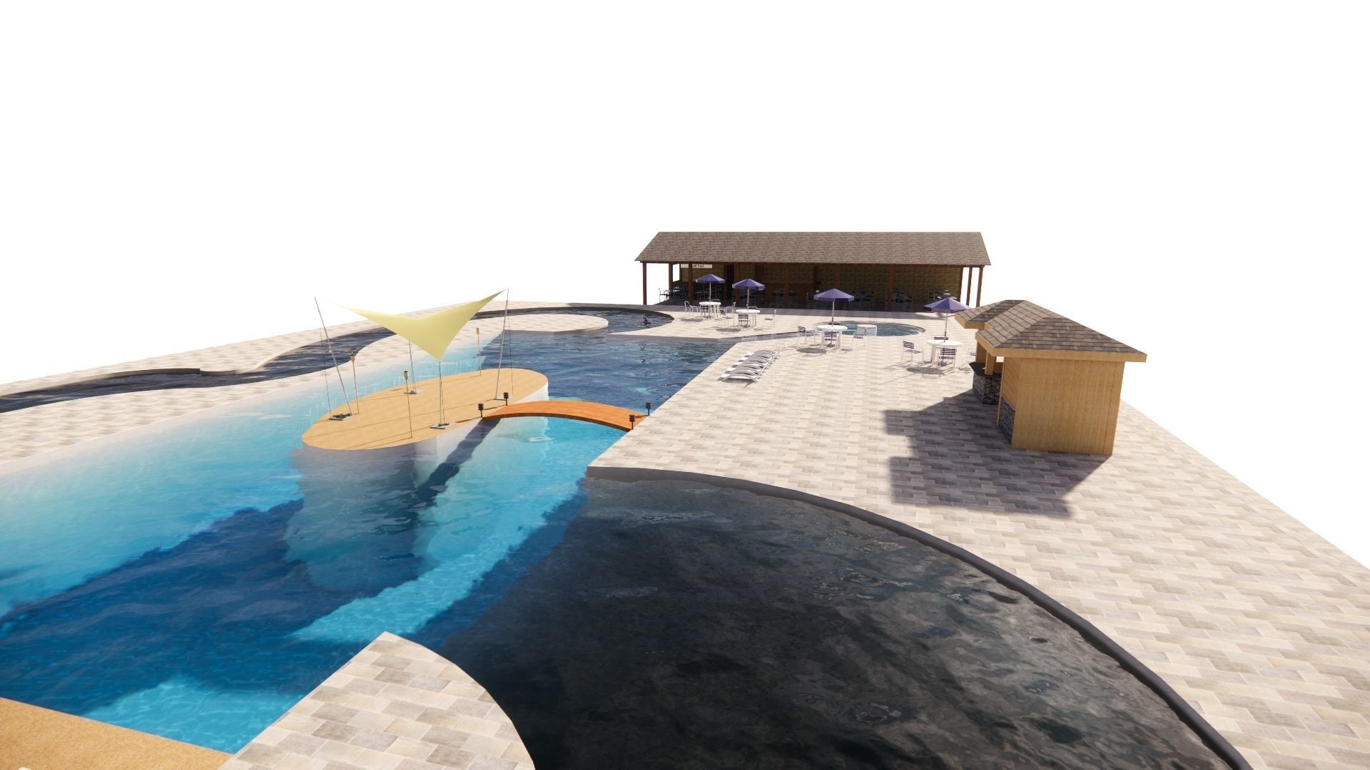 Swimming pool 3D model_6