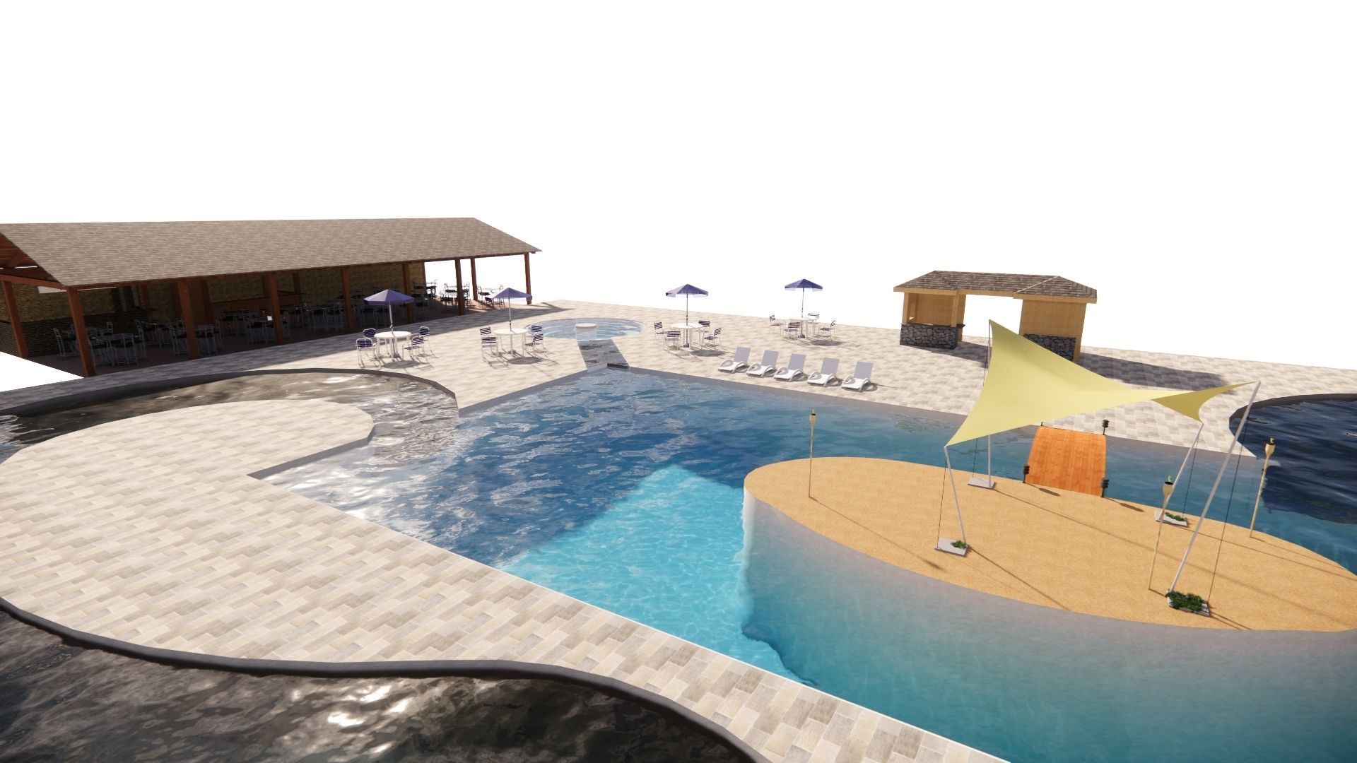 Swimming pool 3D model_7