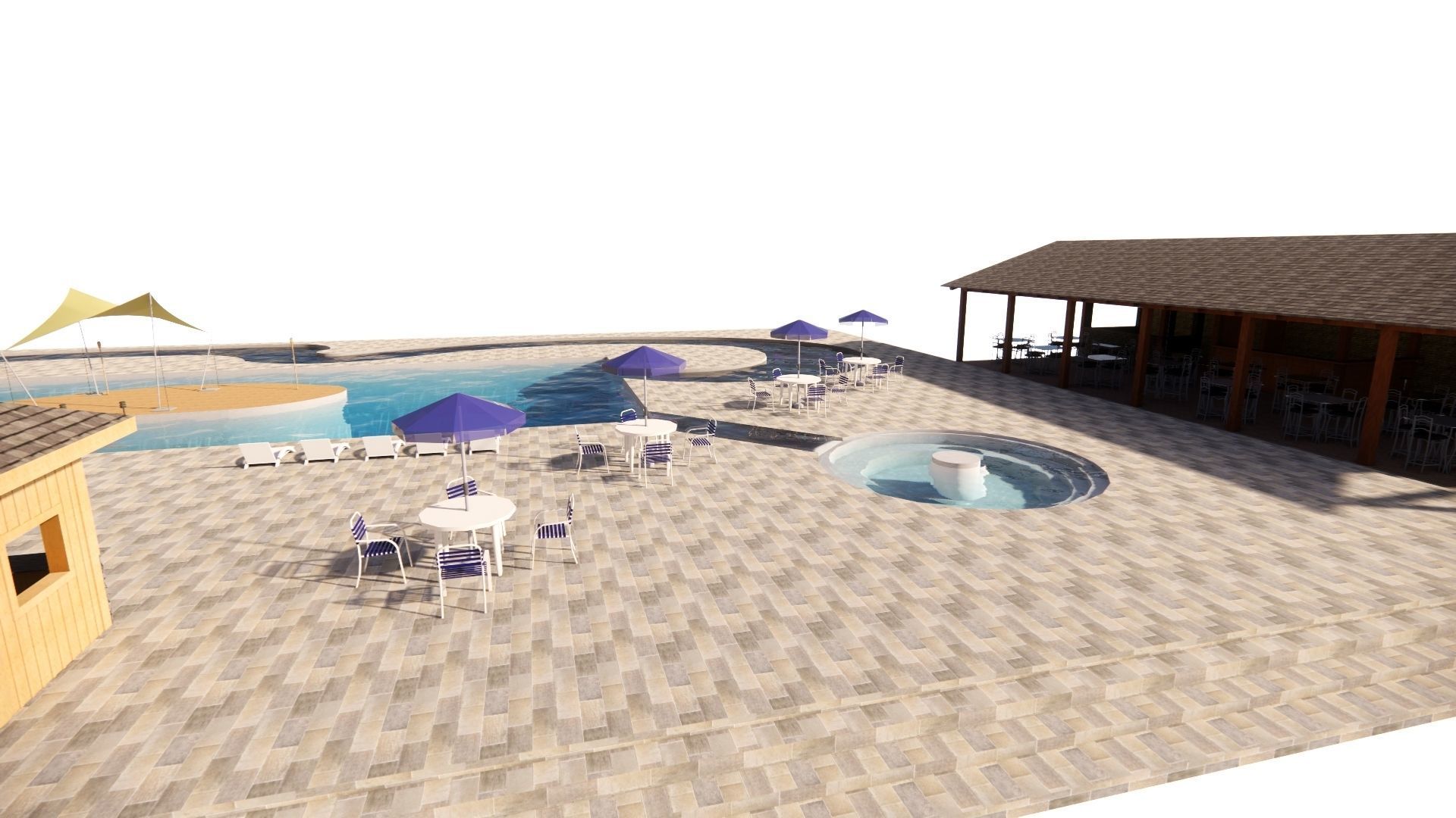 Swimming pool 3D model_5