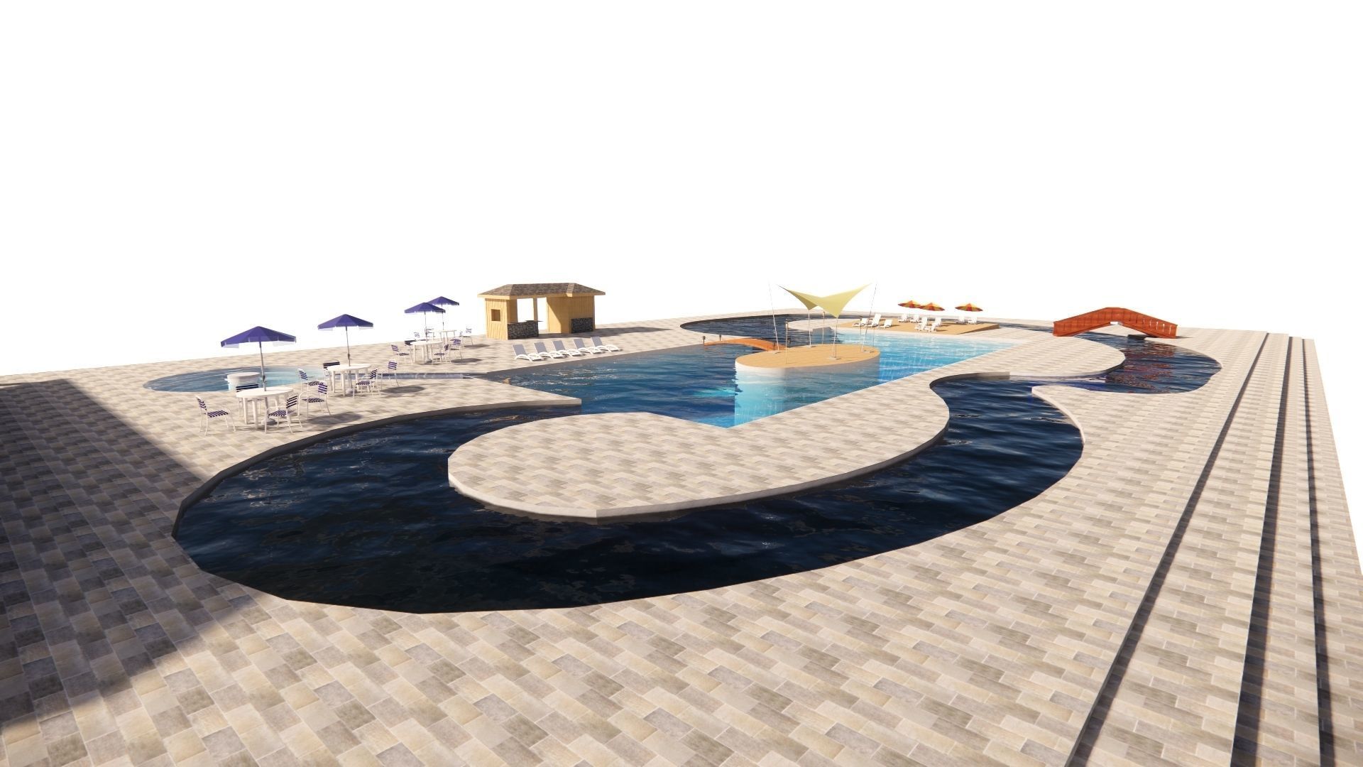 Swimming pool 3D model_9