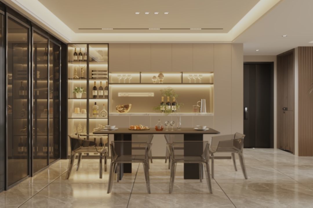 Modern style living room Free 3D model_1