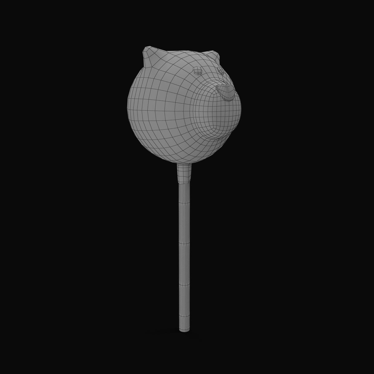 Cake Pop Bear Low-poly 3D model_21