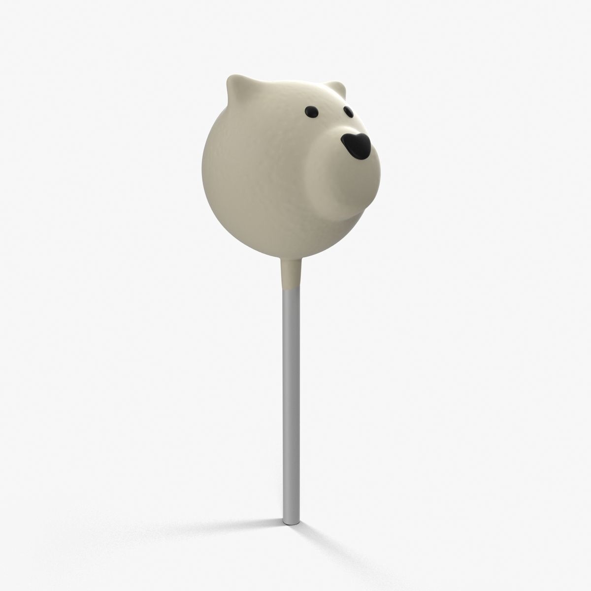 Cake Pop Bear Low-poly 3D model_5