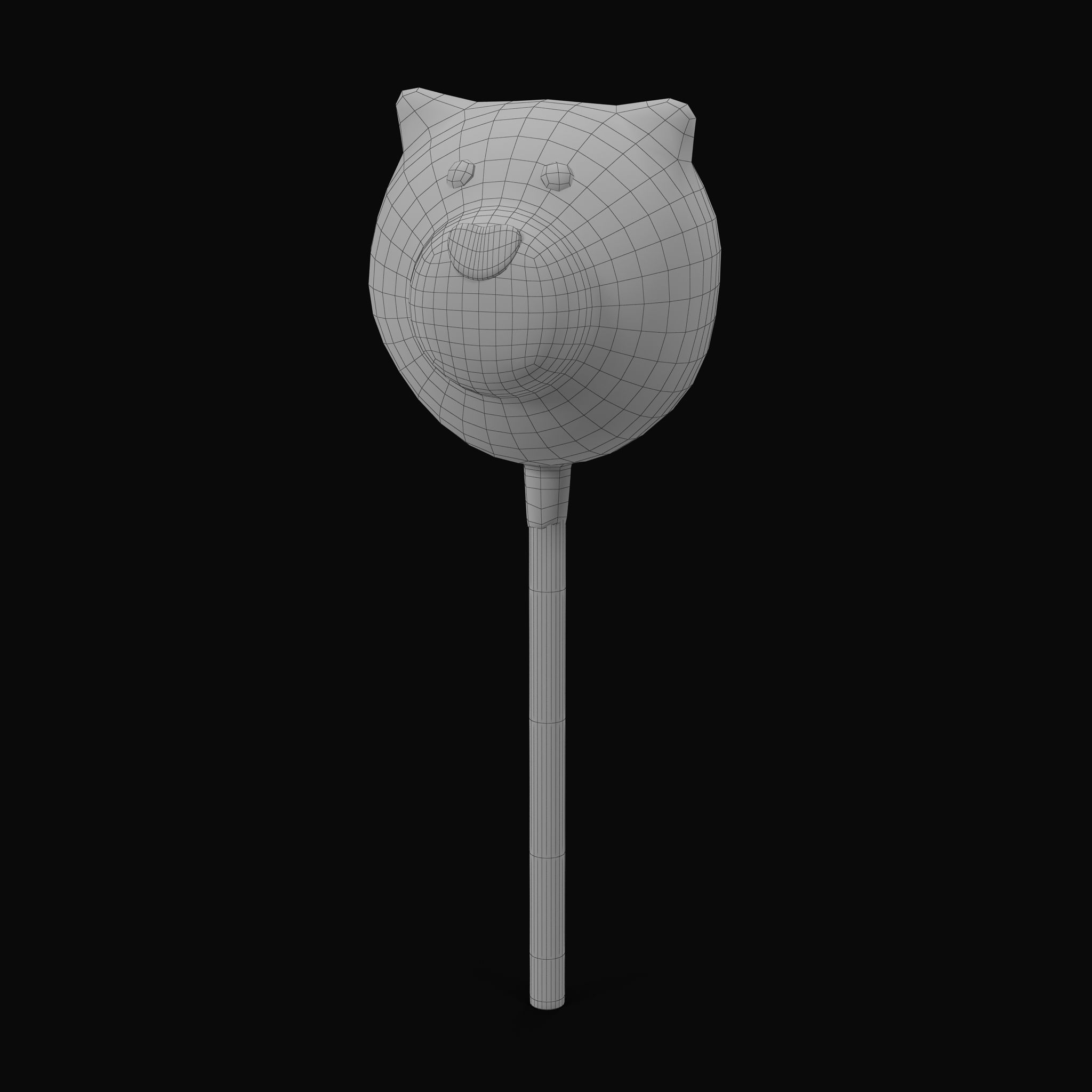 Cake Pop Bear Low-poly 3D model_14